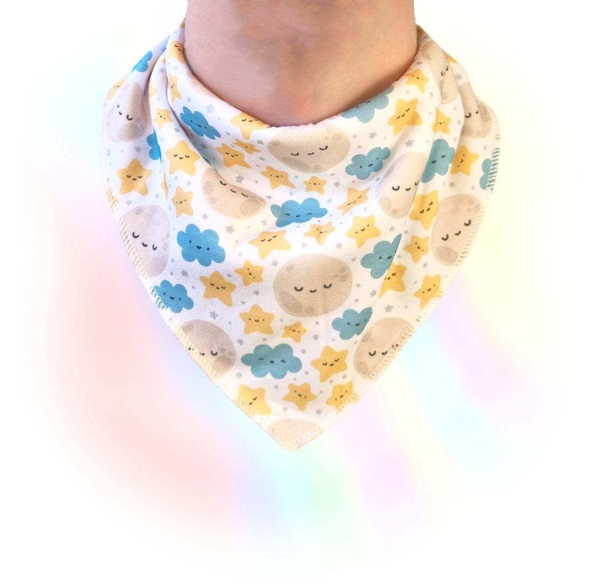 ABDL Moons and Stars Bundle - Adult Pacifier + Storage Box + Bandana Set -  ddlb ddlg bib abdl agere - PaddedPawzUK