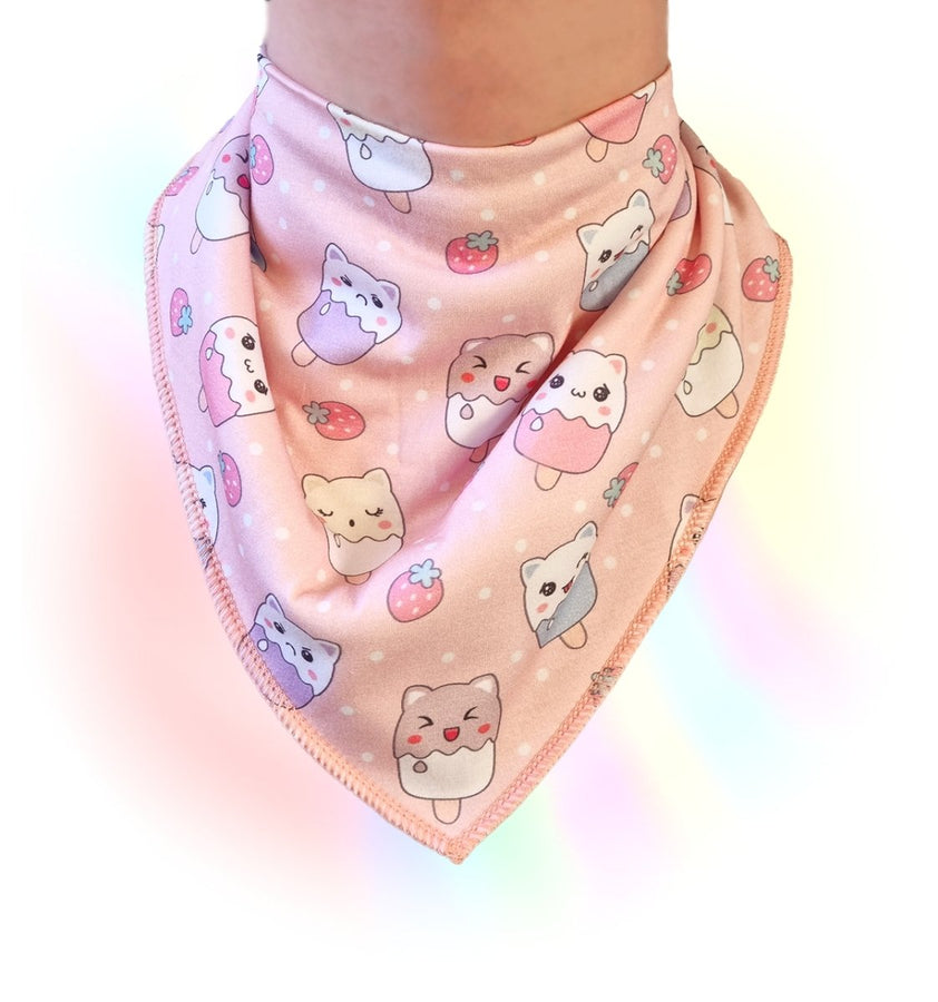 ABDL Adult Snaps Bandana - Popsicle Design - ddlb ddlg bib abdl agere - PaddedPawzUK