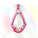 Adult Pacifier Gag Head Harness Kitty Hot Pink - ABDL Dummy Gag Ddlg - PaddedPawzUK