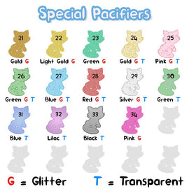 Adult Pacifier - Glitter / Clear Colours - ABDL Dummy - PaddedPawzUK