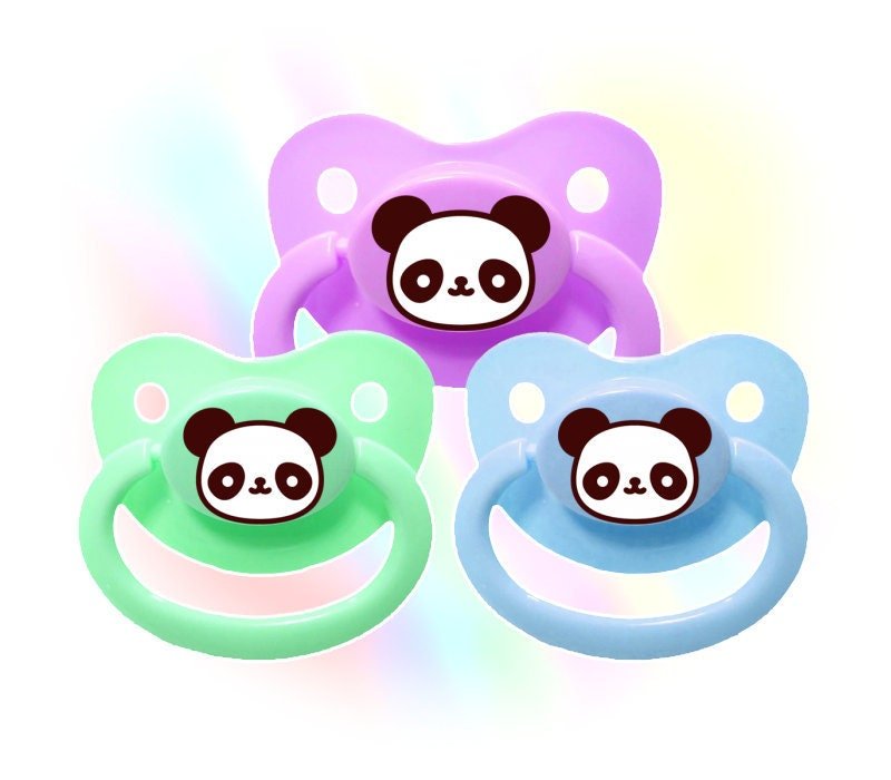 Adult Pacifier - Panda Design - ABDL Dummy - PaddedPawzUK