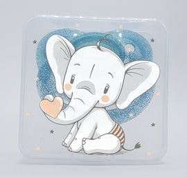 Adult Pacifier Storage Box and ABDL Dummy - Baby Elephant - PaddedPawzUK