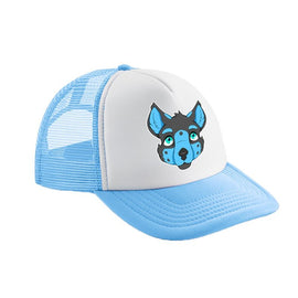 Adult Pup Caps Set - Light Blue & Black/White- Puppy Pet-Play Hats - PaddedPawzUK