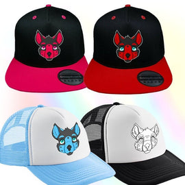 Adult Pup Caps Set - Set of 4 - Puppy Pet-Play Hats - PaddedPawzUK