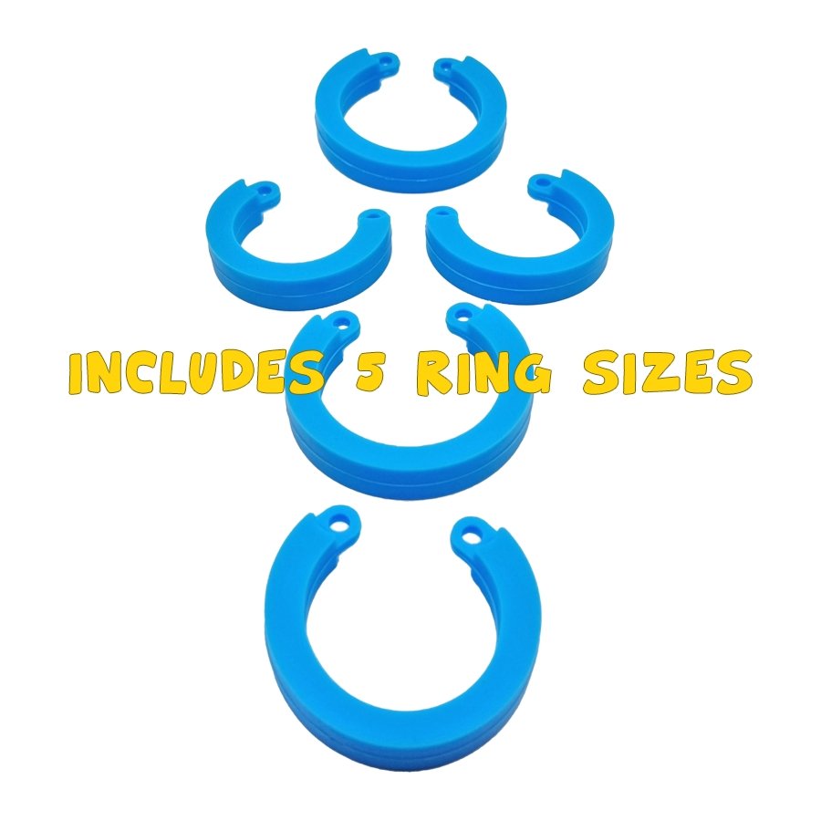 Chastity Cage Silicone V2 - Multicolour Small Male Lock Device Abdl (Blue Yellow Red) Fetish - PaddedPawzUK