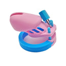 Chastity Cage Silicone V7 - Multicolour Small Male Lock Device Abdl Sissy (Pink Blue) Fetish - PaddedPawzUK