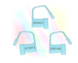 Chastity Numbered Locks - Baby Blue - Disposable Chastity Cage Plastic Padlocks - PaddedPawzUK