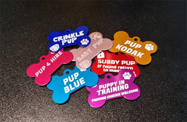 Kink Collar Tags - Customisable Adult Dog Tags - Bone Shape Abdl Pup-Play Pet-Play Charm - PaddedPawzUK