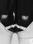 Latex Onesie - Adult Snap Crotch Wet Look Bodysuit ABDL (Black) PRE-ORDER - PaddedPawzUK
